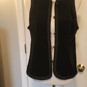 Black velvet vest